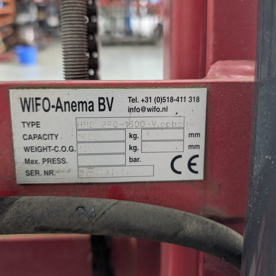 wifo hefmast hmd 280-1600 2 mechanisatie bollenstreek